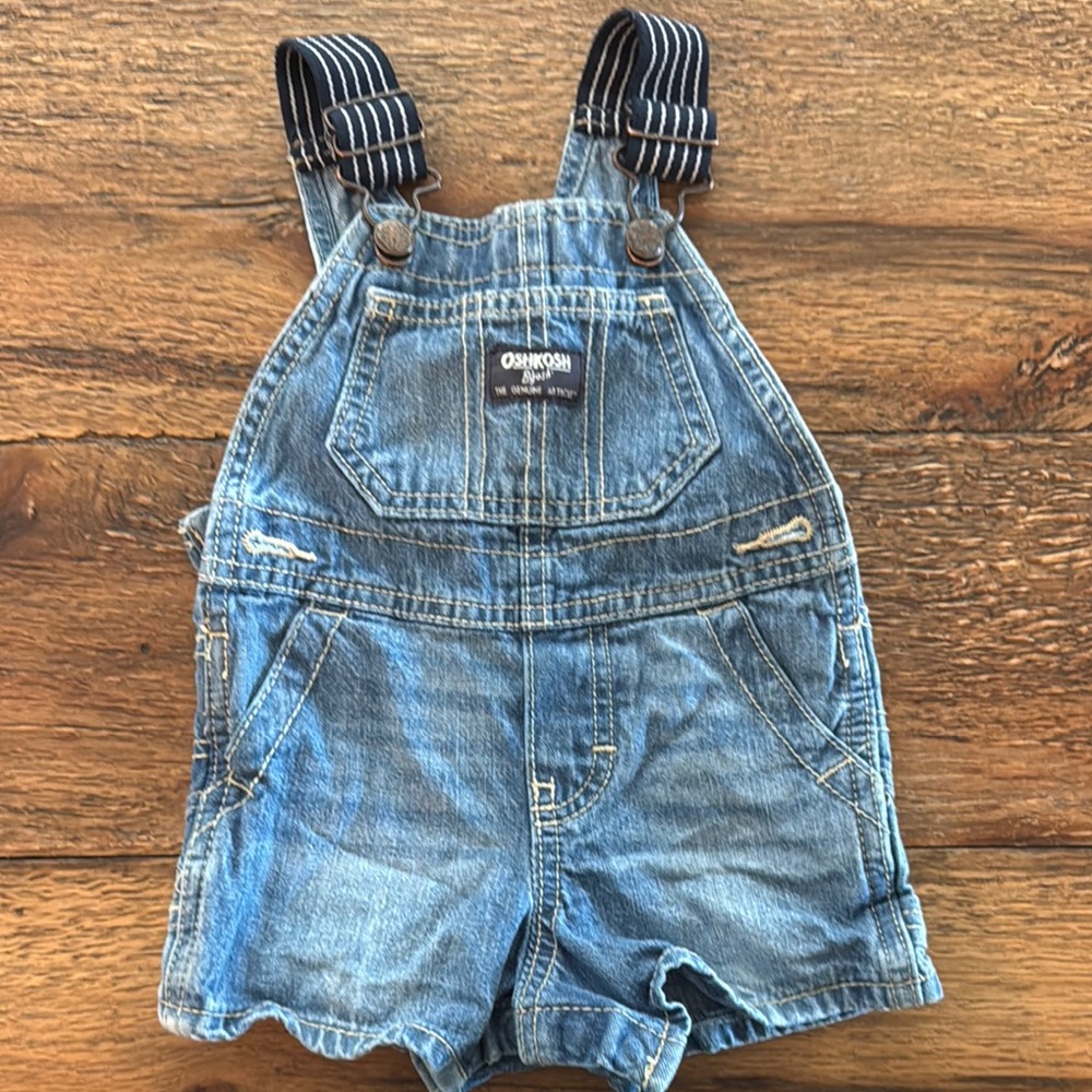 OshKosh B'gosh Blue Denim Kids Overalls EUC